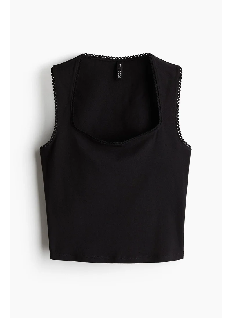 H&M Picot-trimmed vest top