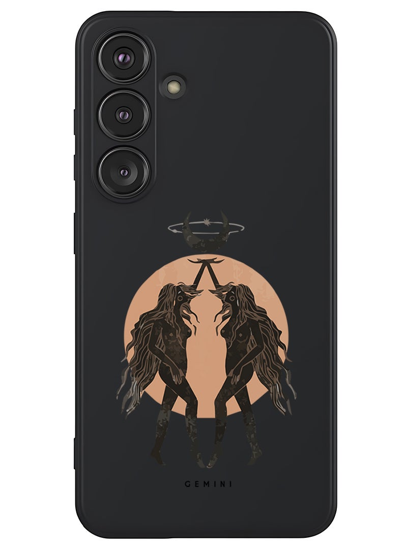 Theodor Protective Slim Fit Case Liquid Silicone Cover with Full Body Protection Anti-Scratch Shockproof Case For Samsung Galaxy S25 (Black) - Gemini - Image 1