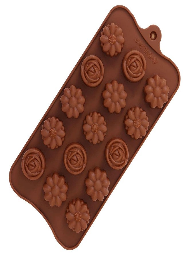 MoldBerry Silicone Flower Shape Chocolate Mould (Multicolor, 10-inch) - Image 5