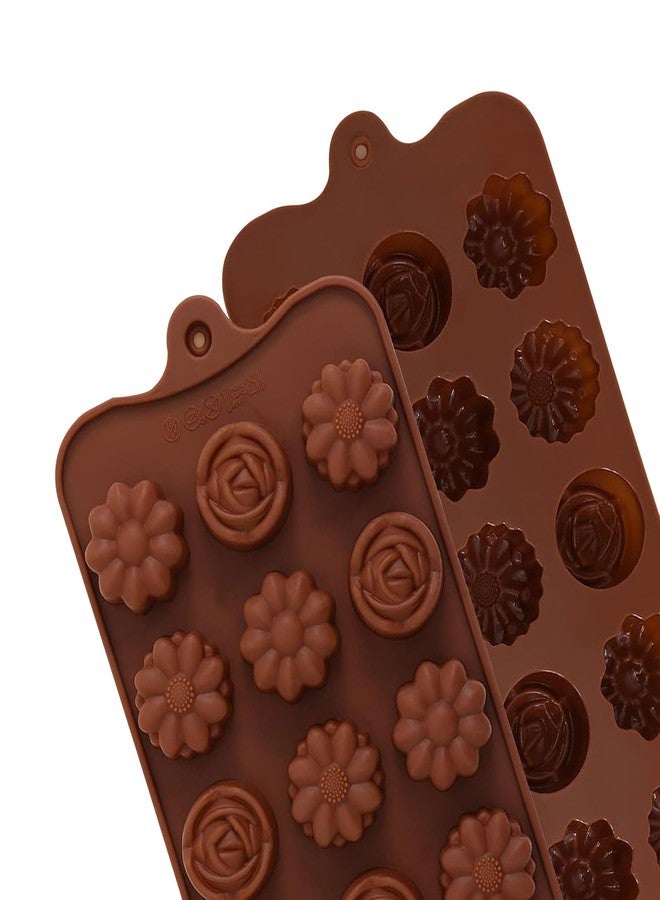 MoldBerry Silicone Flower Shape Chocolate Mould (Multicolor, 10-inch) - Image 3