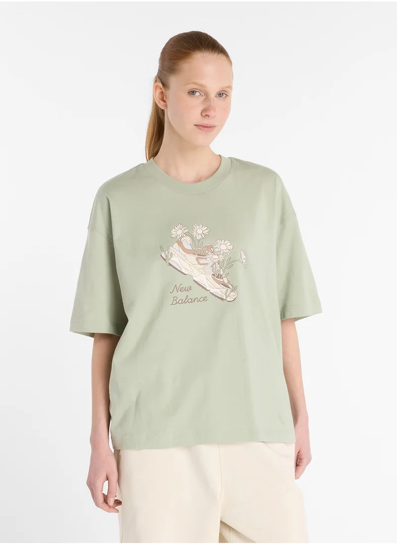 New Balance Flower Shoe T-Shirt