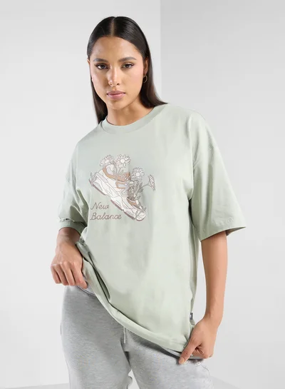 New Balance Flower Shoe T-Shirt