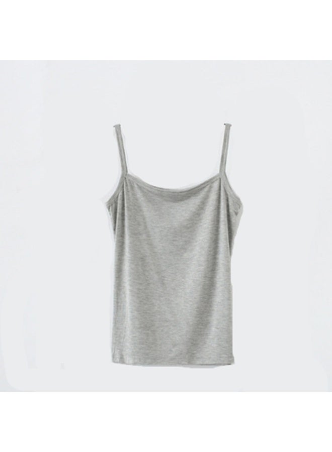 قميص بدون أكمام للسيدات بلون موحد، ضيق ومناسب لكل الأوقات - Image 1