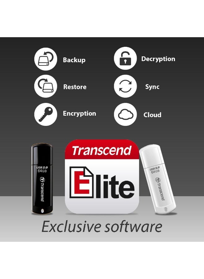 Transcend Transcend 8GB JF350 USB Flash Drive, USB2.0 - TS8GJF350 - Image 3