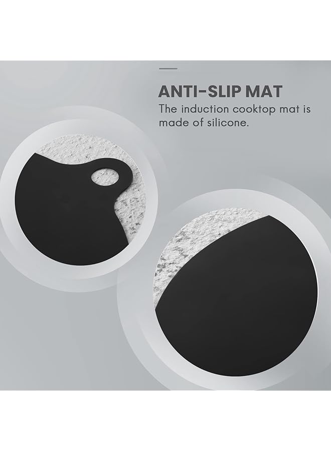إيروريكس غطاء واقي لموقد الحث الكهربائي، غطاء سيليكون مضاد للانزلاق، غطاء واقي من الخدوش، غطاء عازل للحرارة، كغطاء لموقد الحث أو غطاء موقد زجاجي أسود، عبوة من 4 قطع - Image 5