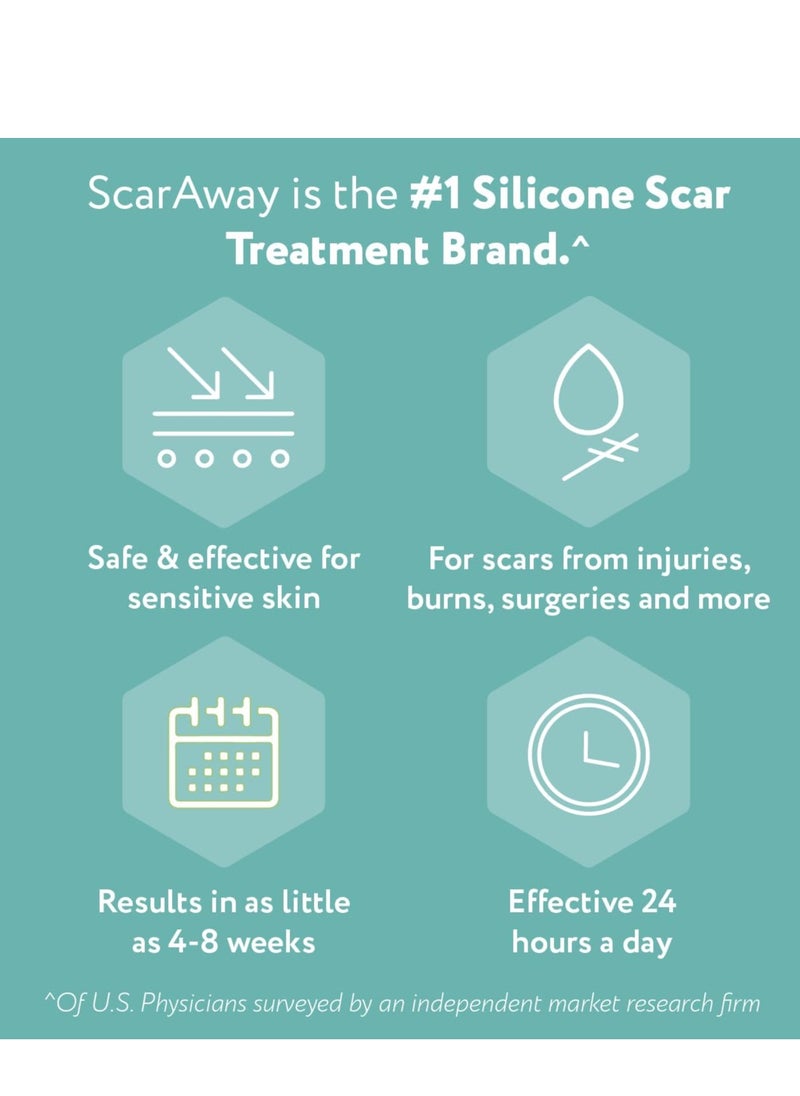 scaraway - ScarAway Clear Silicone Scar Sheets, White, 6 Count - Image 1