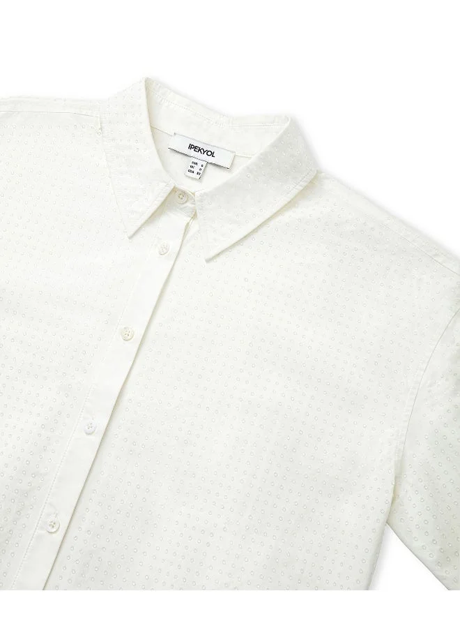 Ipekyol Regular Fit Rhinestone Poplin Shirt