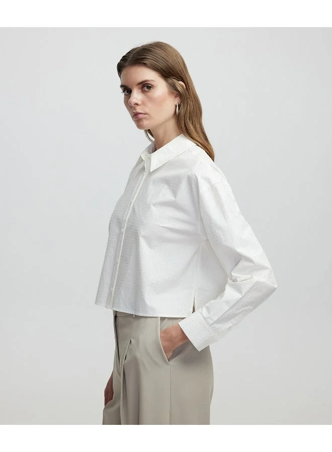 Ipekyol Regular Fit Rhinestone Poplin Shirt