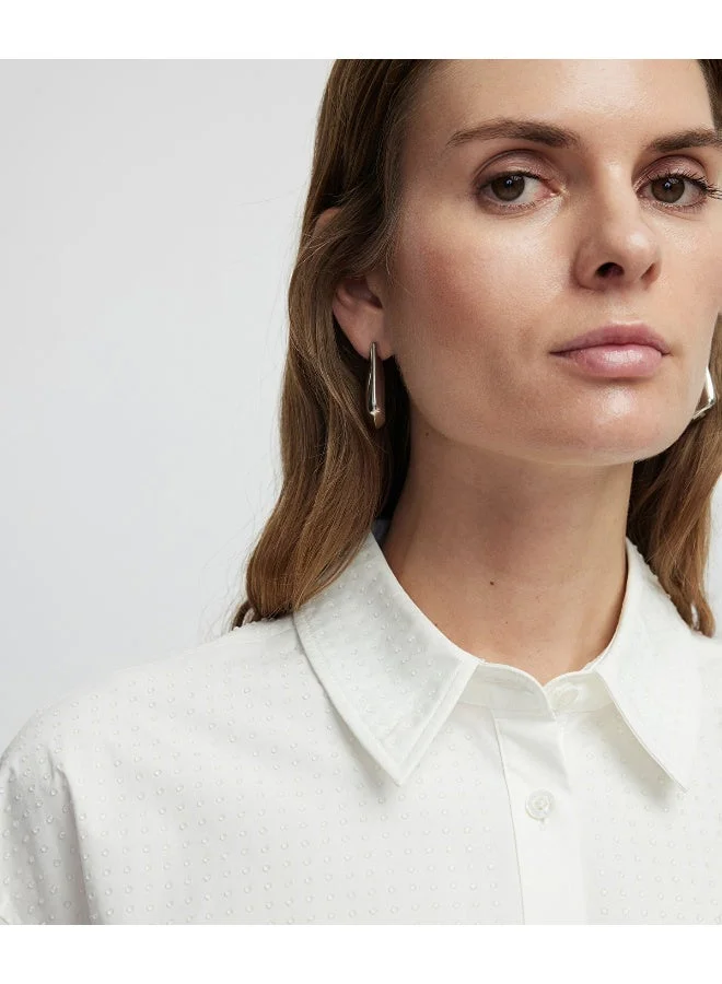 Ipekyol Regular Fit Rhinestone Poplin Shirt