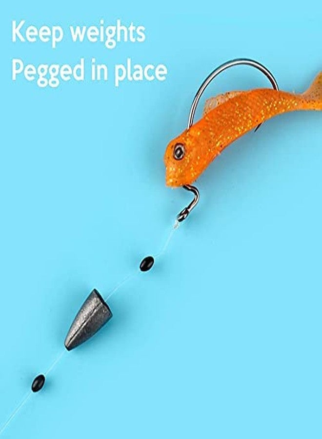 AUF 10 Pieces Rubber Fishing Float Stopper Space Beans Fishing Line Stoppers - Image 2
