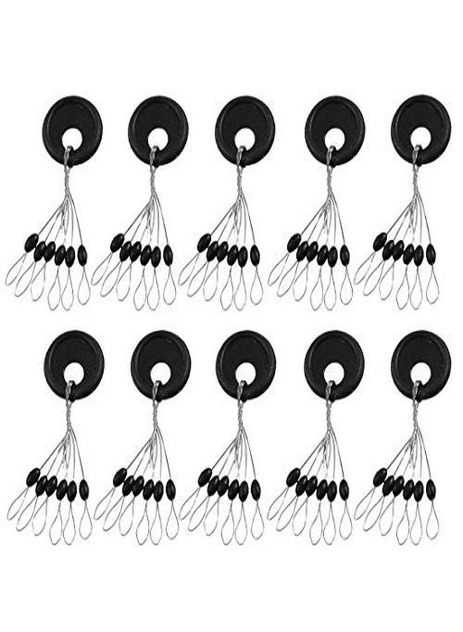 AUF 10 Pieces Rubber Fishing Float Stopper Space Beans Fishing Line Stoppers - Image 1