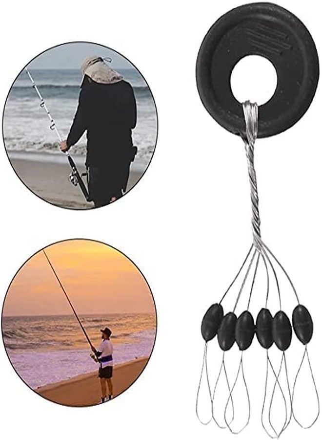 AUF 10 Pieces Rubber Fishing Float Stopper Space Beans Fishing Line Stoppers - Image 3