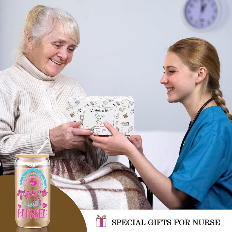 yuboo Gift for Nurse School Nurse Cup 16 Oz Nurse Appreciation Gifts for Women Nursing Gifts School Nurse Gifts Christmas Valentines Day Gifts for Nursing Student New Nurse Nicu Nurse - Image 2