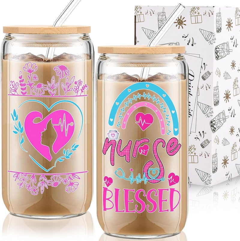 yuboo Gift for Nurse School Nurse Cup 16 Oz Nurse Appreciation Gifts for Women Nursing Gifts School Nurse Gifts Christmas Valentines Day Gifts for Nursing Student New Nurse Nicu Nurse - Image 1