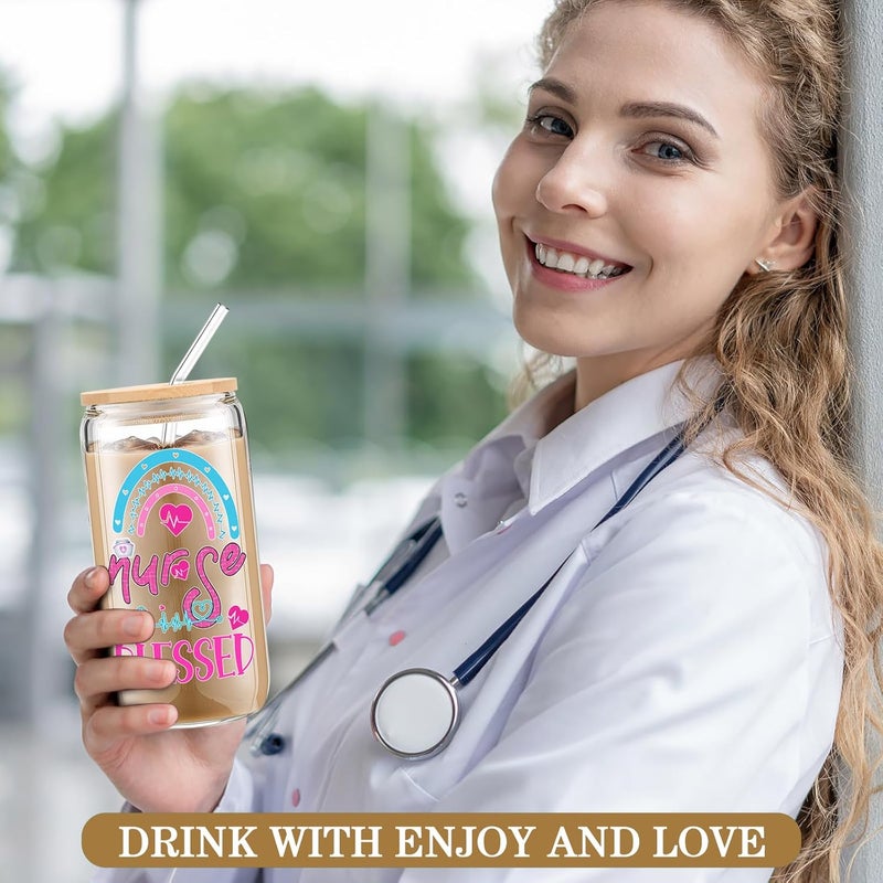yuboo Gift for Nurse School Nurse Cup 16 Oz Nurse Appreciation Gifts for Women Nursing Gifts School Nurse Gifts Christmas Valentines Day Gifts for Nursing Student New Nurse Nicu Nurse - Image 4