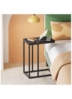 Chulovs Side Table End Table Living Room C Shaped Table for Sofa Couch and Large Desktop C Table for Bedroom with Sturdy Metal Legs  - Image 3