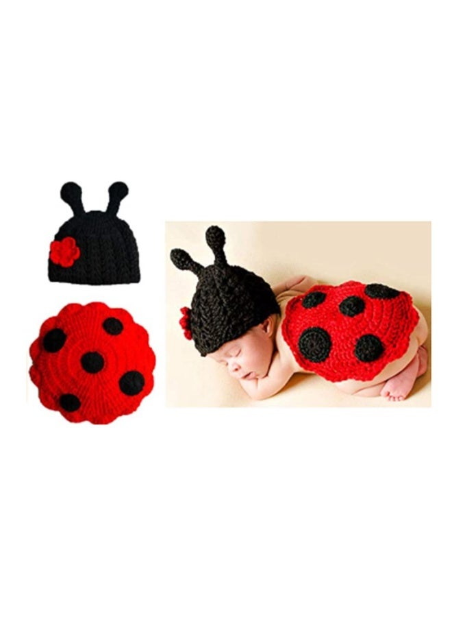Baby Seven Star Ladybug Photography Costume,  Newborn Photography Prop, Clothes Photoshoot Costume Accessory for Baby Boys Girls, Baby Hundred Days Seven Stars Ladybug Cloak Photography Set - Image 1