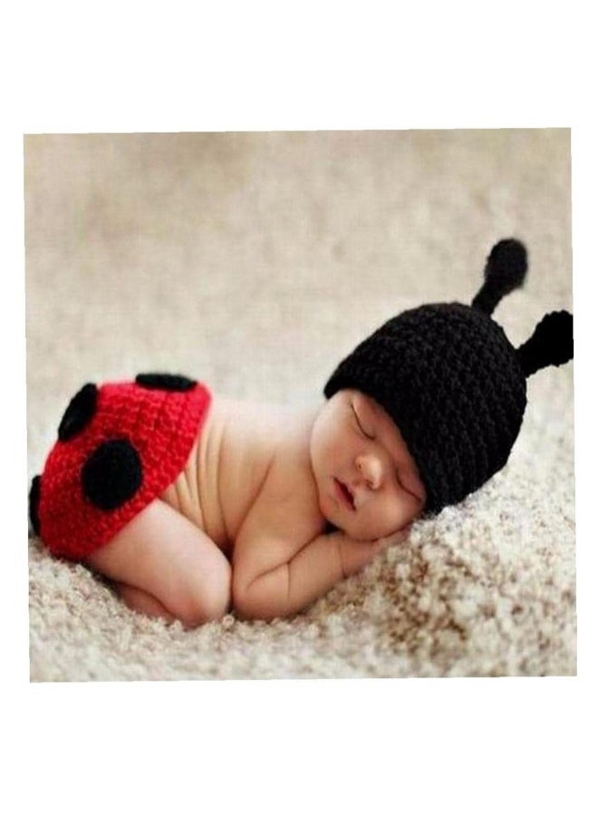 Baby Seven Star Ladybug Photography Costume,  Newborn Photography Prop, Clothes Photoshoot Costume Accessory for Baby Boys Girls, Baby Hundred Days Seven Stars Ladybug Cloak Photography Set - Image 3