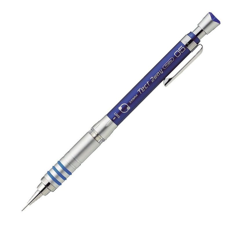 Zebra Mechanical Pencil, Tect 2 Way, 0.5mm Blue Body (MA41-BL) - Image 1