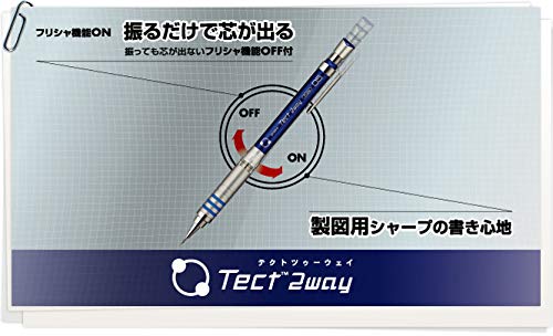 Zebra Mechanical Pencil, Tect 2 Way, 0.5mm Blue Body (MA41-BL) - Image 5