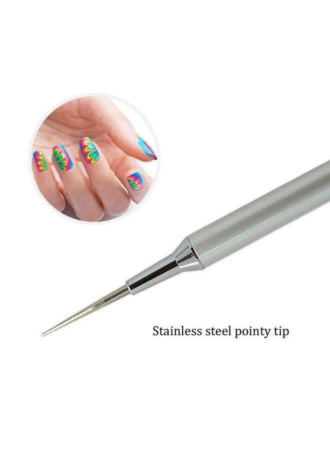 Winstonia Nail Art Water Marble Tool For Watermarbling Pattern Manicure Pointy Stainless Steel Picker Pen - Image 2