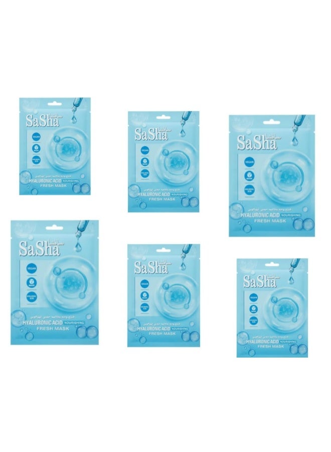 Sasha 6-Piece of Hyaluronic Acid Face Mask - Image 2
