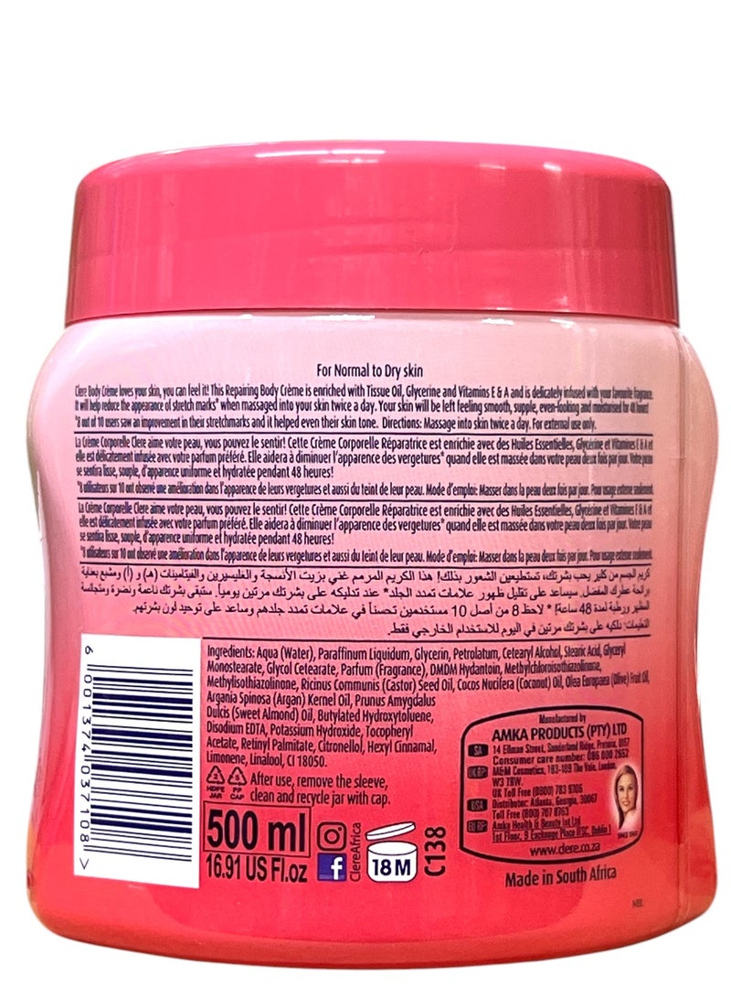 CLERE Mix Berries Nourishing Skin Glowing Body Cream 500ml - Image 2