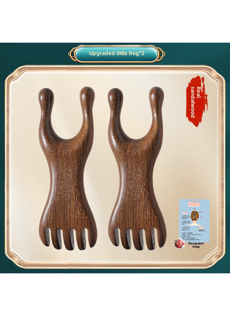Generic Sandalwood Frog Massage Comb for Eye Relief 2 Upgraded [Sandalwood] Acupoint Diagram 