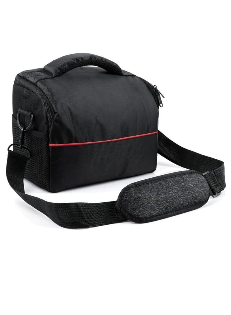 FengSVMA Black Camera Bag,Waterproof Anti-shock Camera Case Bag Compatible for Canon, Nikon, Sony, Olympus, Panasonic, Samsung, Pentax and More Cameras  - Image 1