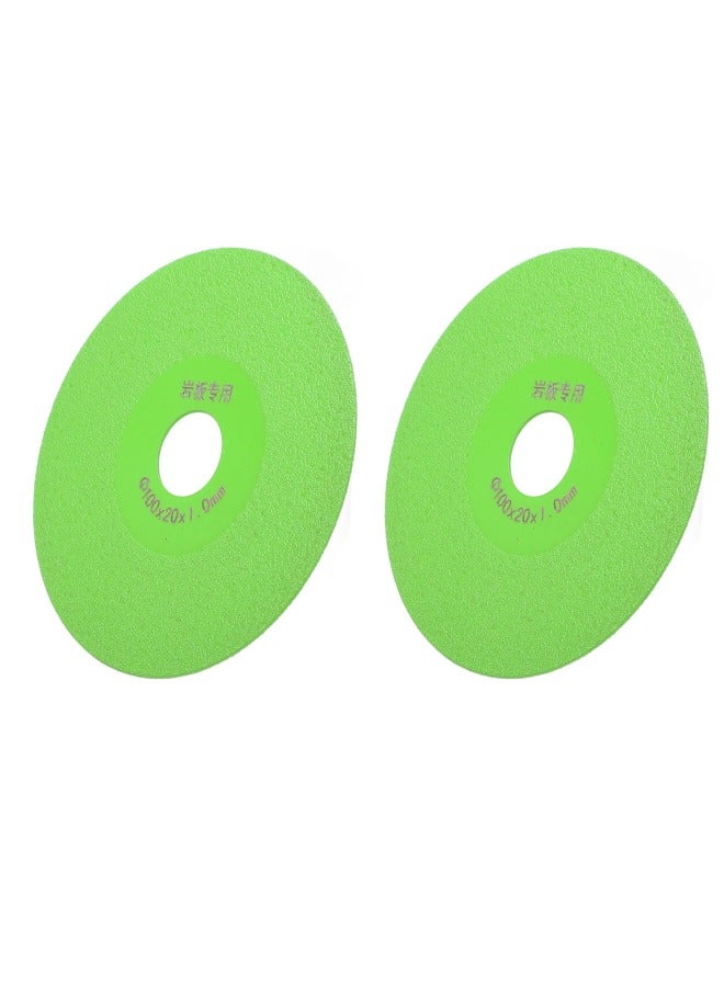 2Pcs Glass Cutting Disc 4in Diamond Cutter Wheel Grinding Saw Blade for Ceramic Brick - Image 3
