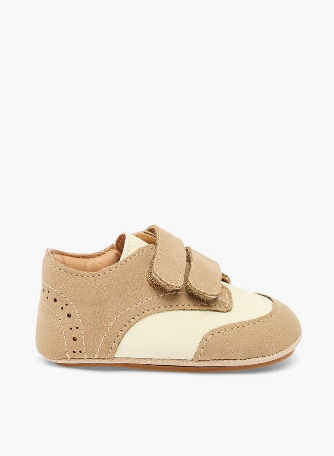 Barefeet Booties With Hook & Loop, Panelled Design - Image 1