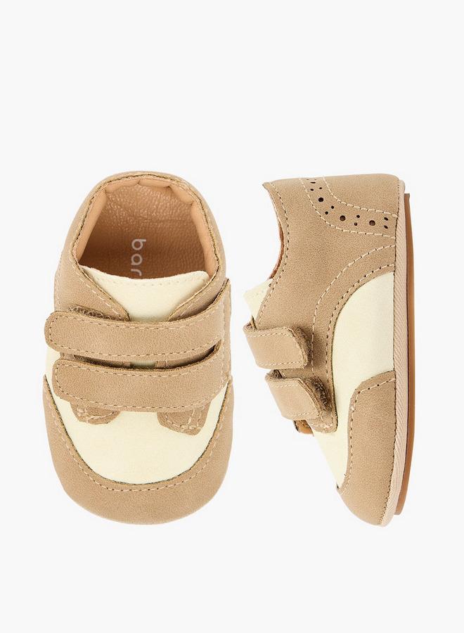 Barefeet Booties With Hook & Loop, Panelled Design - Image 3