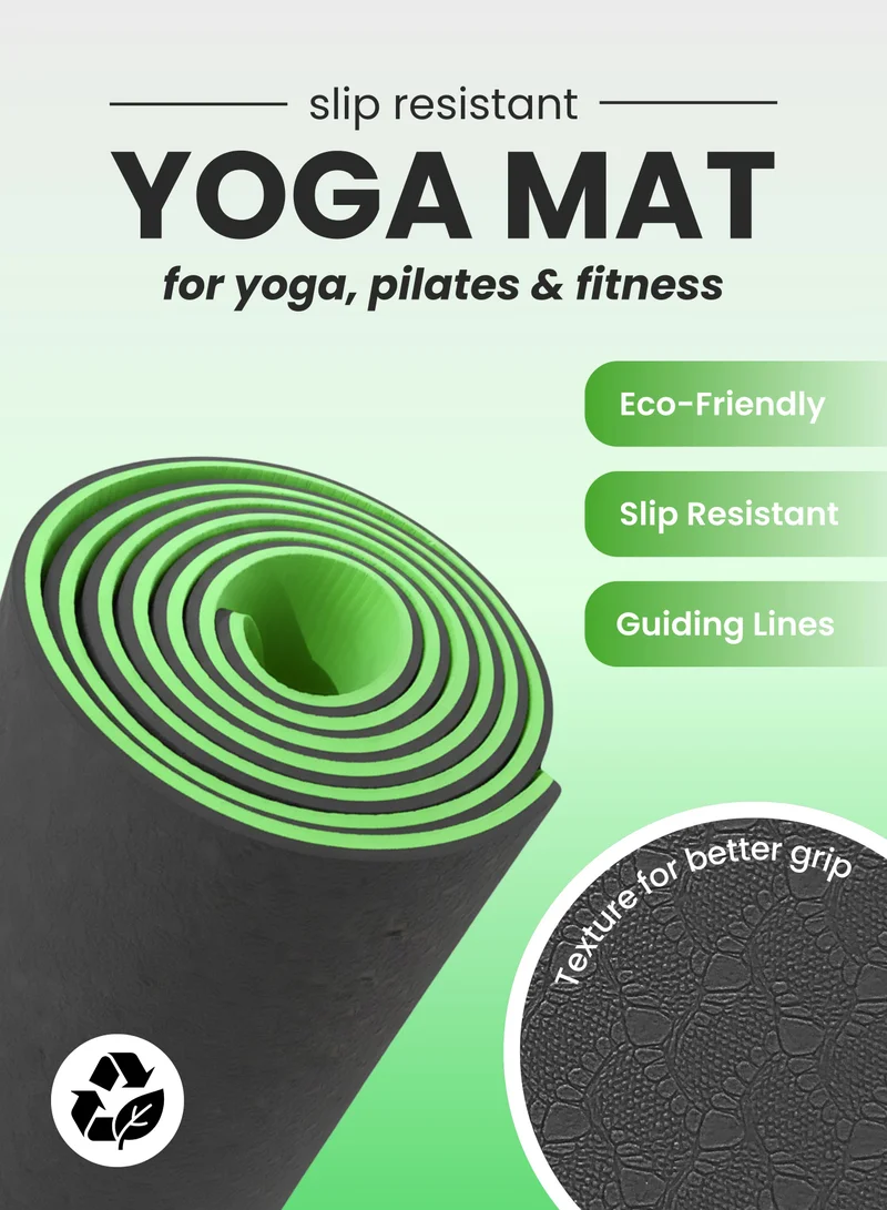 Just Nature Green & Dark Green Double Layer Yoga Mat