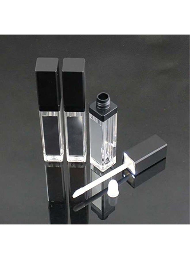 Healthcom 5 Pcs 7.5ml LED Light Lip Glaze Tubes with Mirrors Refillable Lip Gloss Bottles DIY Lip Balm Lipstick Tube Makeup Cosmetic Container for Woman Girl(Black) - Image 4
