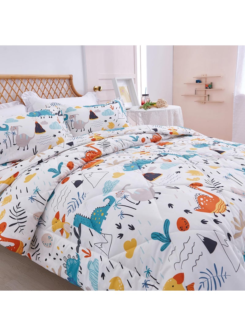 JSD JSD Dinosaur Kids Comforter Set Twin Size  2 Piece Microfiber Comforter with Pillow Sham  Lightweight All Season Washable  - Image 2