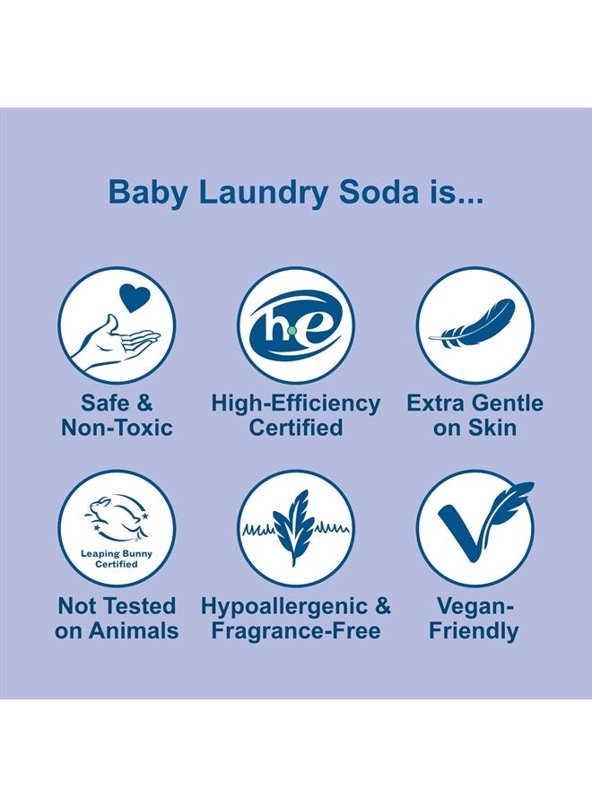 Nellie's Natural Baby Powder Laundry Detergent Tin - 80 Loads - Safe For Infants Sensitive Skin - Fragrance-Free and Hypoallergenic - 2.2 Pounds - Image 5