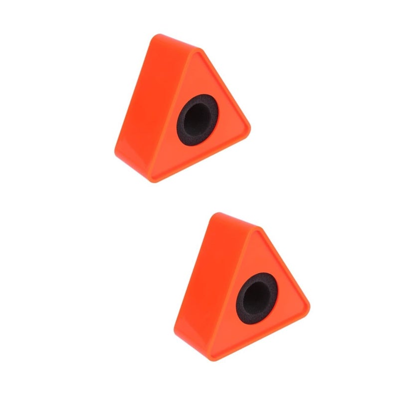 Triangle Microphone Logo Flags And Protectors With Stand Orange 2 Pack - Image 2