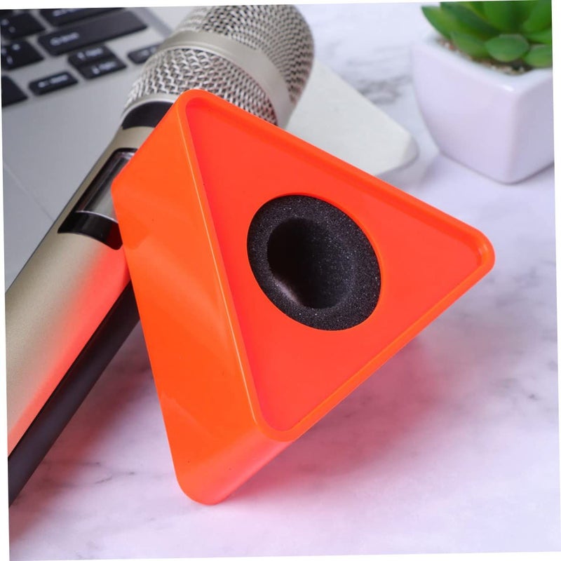 Triangle Microphone Logo Flags And Protectors With Stand Orange 2 Pack - Image 4