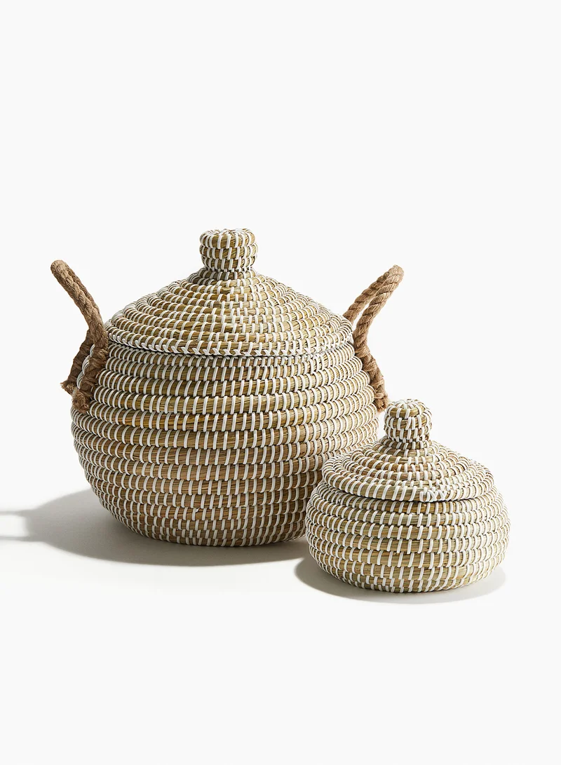اتش اند ام Small Lidded Storage Basket