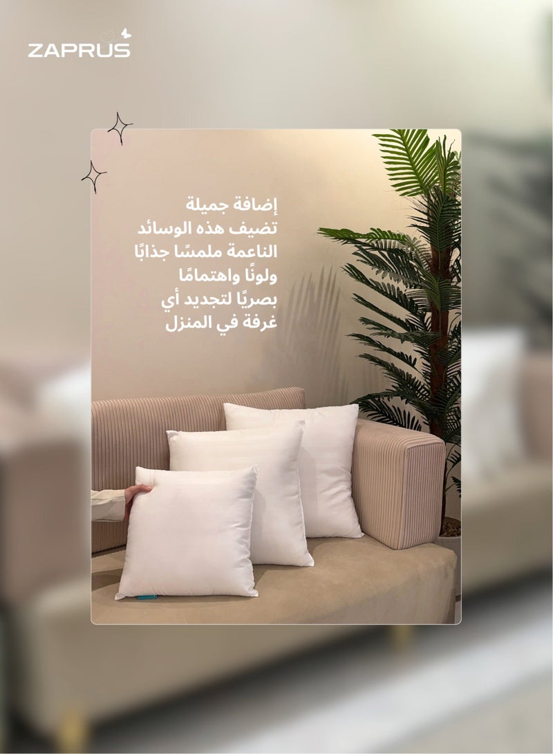 HOMESTAR Cushions 2 Pack – Plush Comfort Microfiber-Filled Pillows for Sofa, Bed & Chairs Soft Supportive Decorative Throw - Image 3