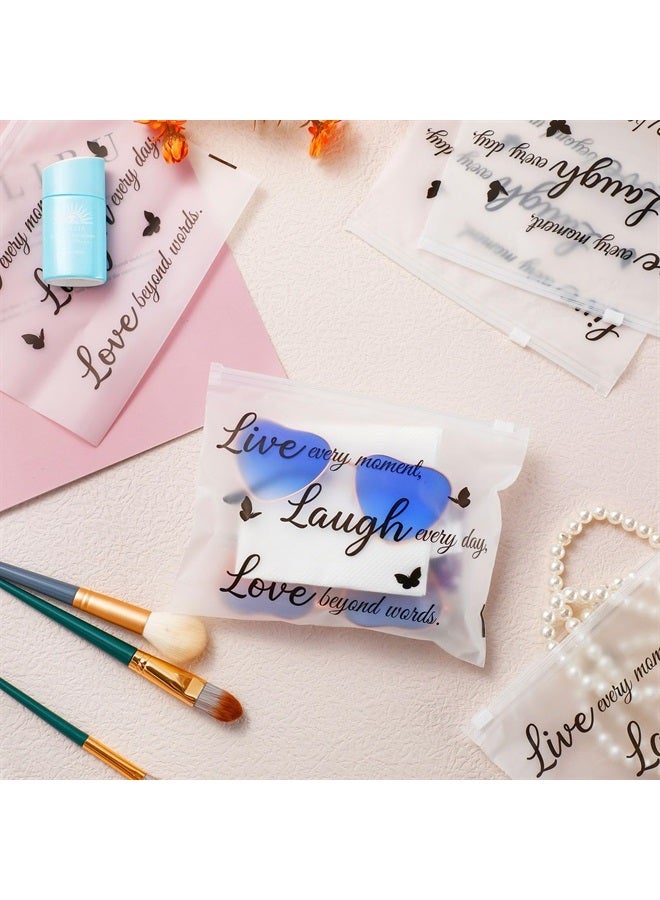Reginary 100 Pcs Inspirational Gifts for Girls Women Travel Cheer Makeup Bag Bulk Loved Quotes Cosmetic Bags with Zipper Thank You Encouragement Birthday Gift Bag for Nurse Teacher Friend (Minimalist) - Image 5