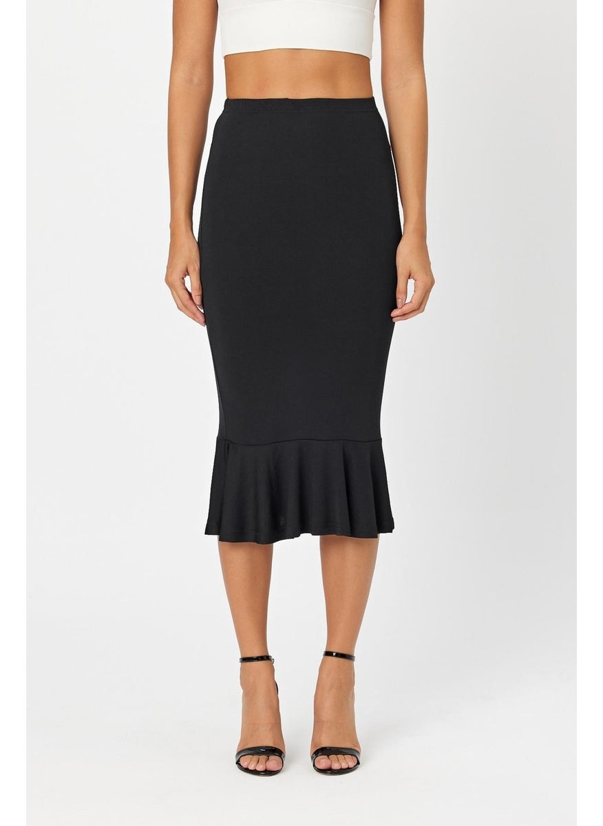 Alexander Gardi - Women's Elastic Waist Skirt with Ruffle Detail - Image 1