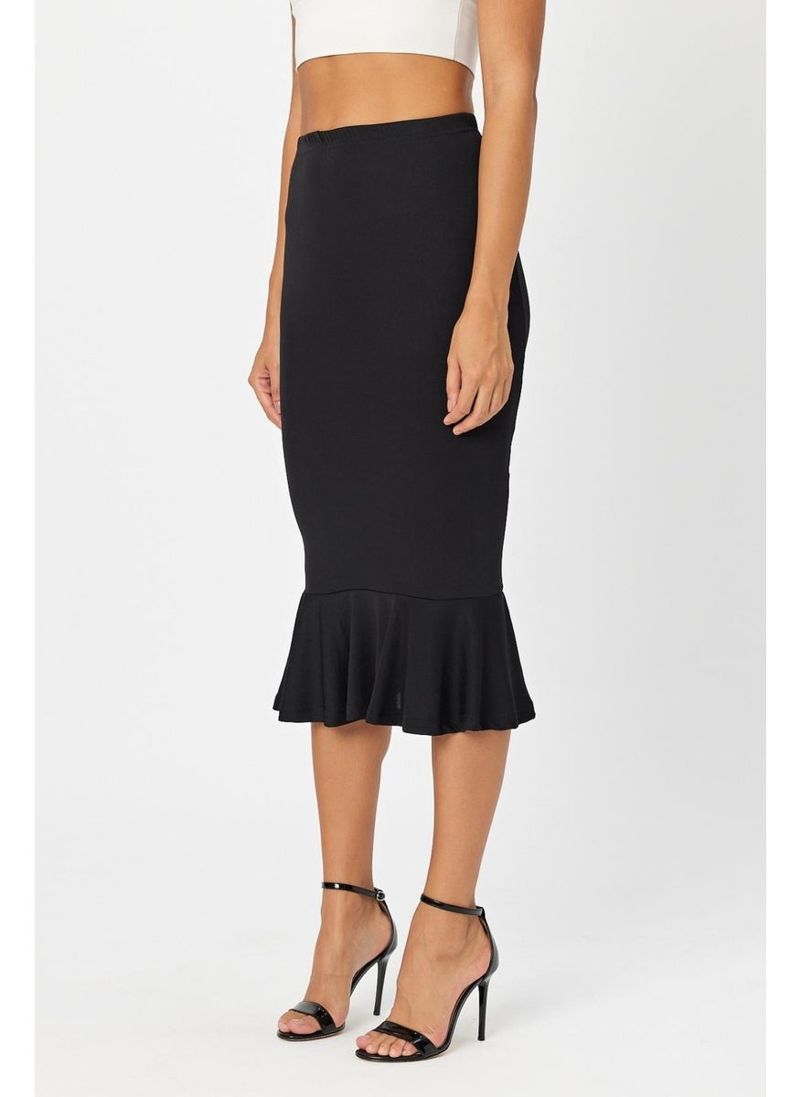 Alexander Gardi - Women's Elastic Waist Skirt with Ruffle Detail - Image 1
