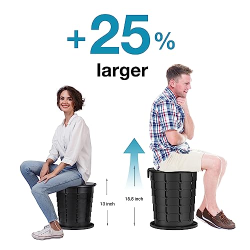 TRIPTIPS Upgrade Retractable Portable Toilet Travel Toilet Adjustable Height Camping Toilet Portable Potty for Adults Kids, Foldable Portable Toilet for Camping/Car, XL Pro size - Image 2