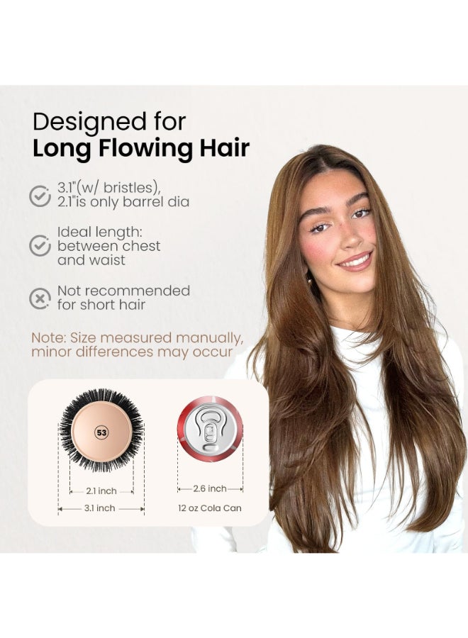 AIMIKE Round Brush for Blow Out Extra Long Round Hair Brush wNano Thermal Ceramic Ionic Tech for Blow Drying Styling Curling and Shine Barrel 21 inch - Image 4