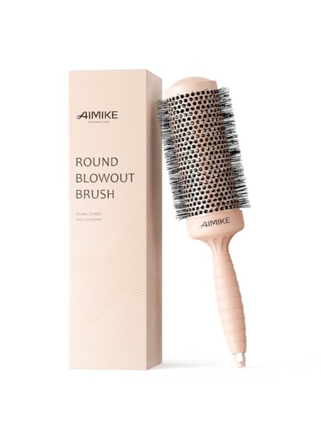 AIMIKE Round Brush for Blow Out Extra Long Round Hair Brush wNano Thermal Ceramic Ionic Tech for Blow Drying Styling Curling and Shine Barrel 21 inch - Image 1