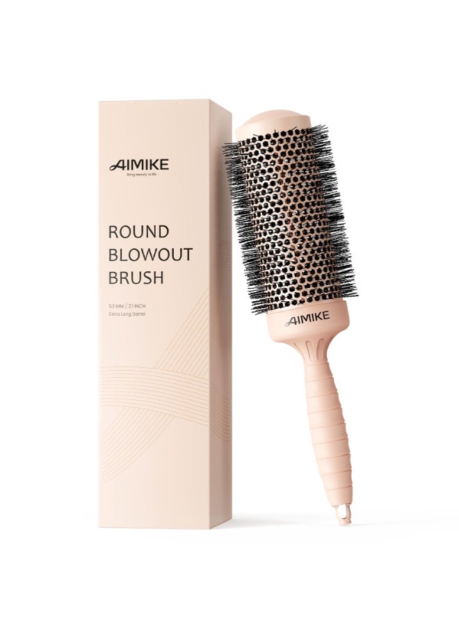 AIMIKE Round Brush for Blow Out Extra Long Round Hair Brush wNano Thermal Ceramic Ionic Tech for Blow Drying Styling Curling and Shine Barrel 21 inch - Image 2