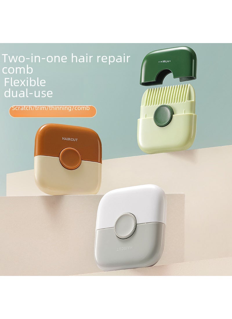 Generic Hairdresser Comb Multi-functional Two-in-One Household Girl's Trimming Broken Hair Split and Thin Cut Special Haircut Artifact Emma Orange - Image 2
