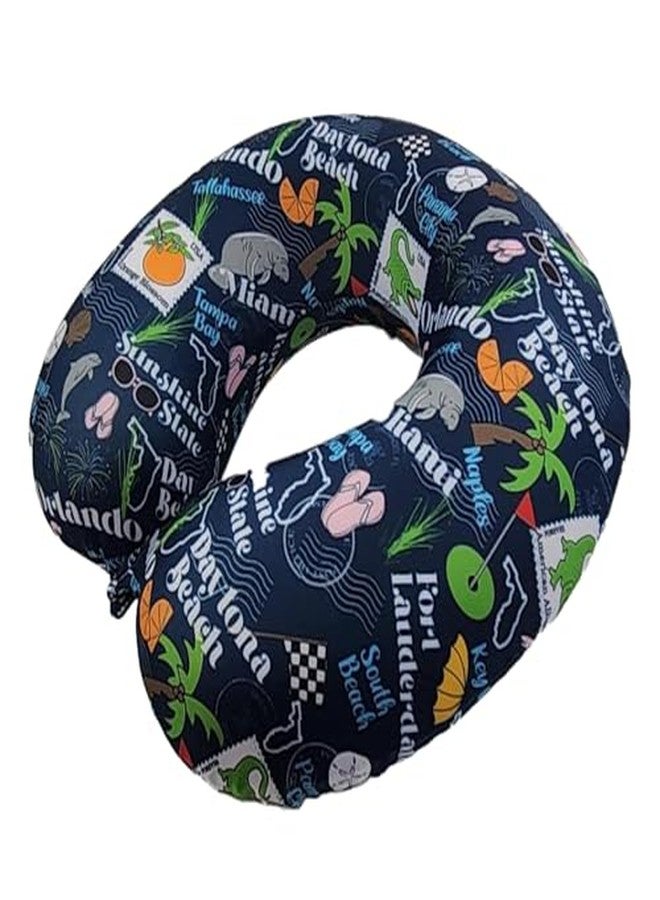 Wolf Essentials Adult Soft Memory Foam 12 x 13-inch Travel Neck Pillow, Compact, Perfect for Plane or Car, Florida - Image 4