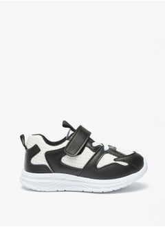 Boys Textured Sports Shoes with Hook and Loop Closure Ramadan Collection